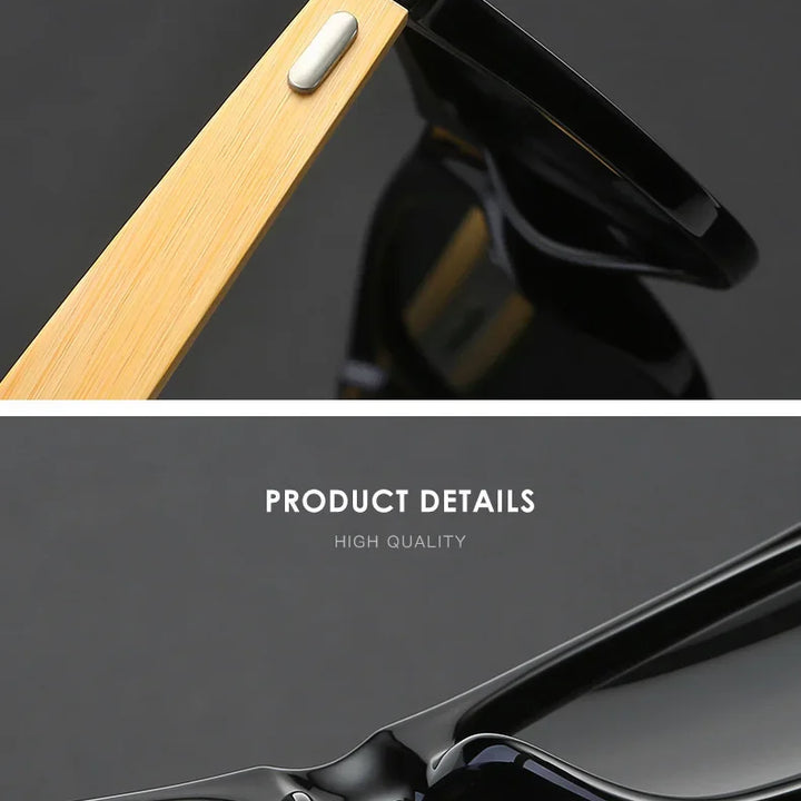 Men's Fashion Classic Wooden Bamboo Ultraviolet Sunglasses