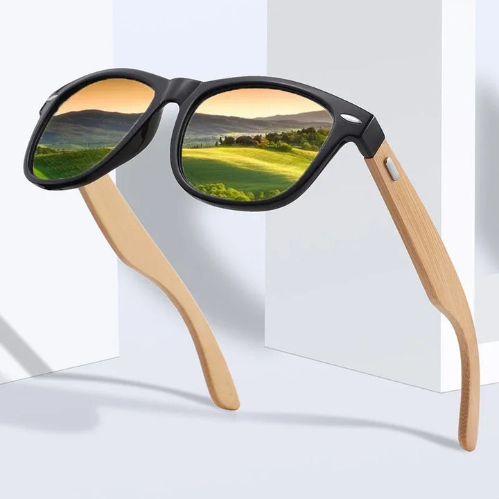 Men's Fashion Classic Wooden Bamboo Ultraviolet Sunglasses