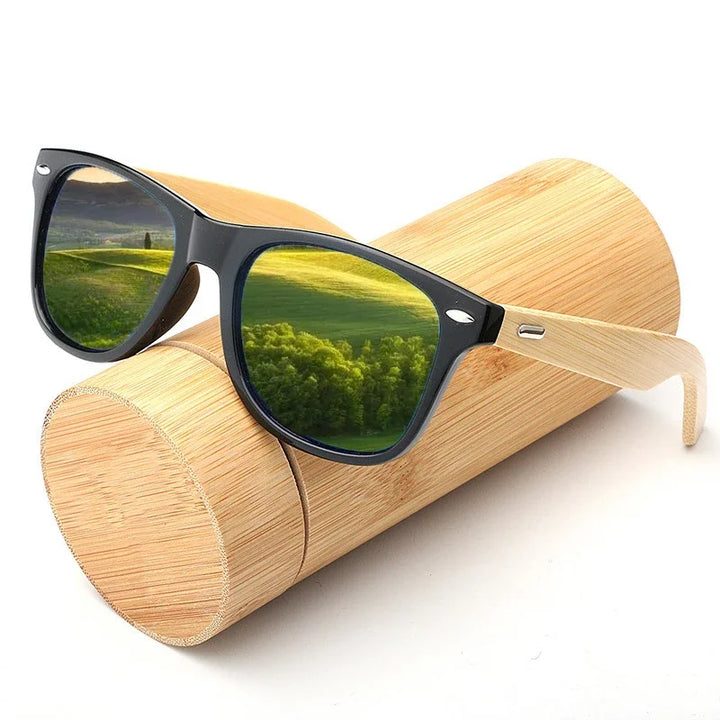 Men's Fashion Classic Wooden Bamboo Ultraviolet Sunglasses